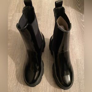 Asos shiny chunky mid-healed Chelsea boot